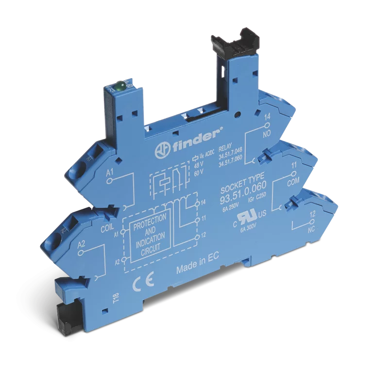 Type 93.51 - socket with screwless terminals Type 93.51 - socket with screwless terminals