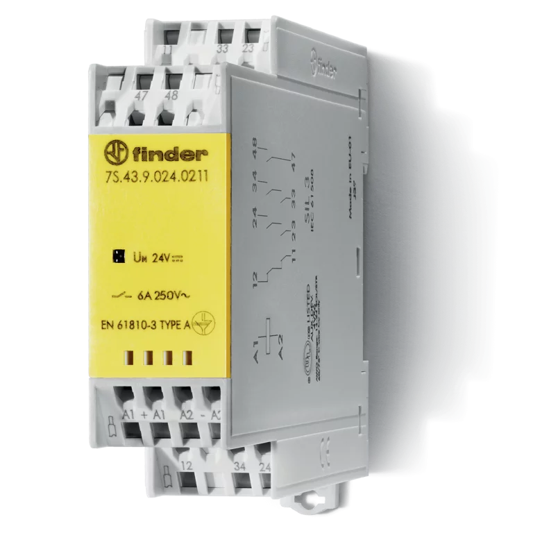 Type 7S.43/7S.63 – Modular relay with forcibly guided contacts 6A Type 7S.43/7S.63 – Modular relay with forcibly guided contacts 6A