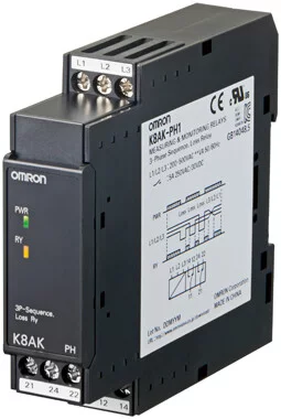 K8AK-PH1 200/500VAC - K8AK-PH 3-Phase Sequence, Phase-Loss Relay K8AK-PH1 200/500VAC - K8AK-PH 3-Phase Sequence, Phase-Loss Relay