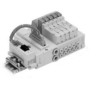 SS5Y5-45S6B- Base Mounted Manifold- Stacking- Plug-in- Serial Transmission System - SS5Y5-45S6B, Base Mounted Manifold, Stacking, Plug-in, Serial Transmission System