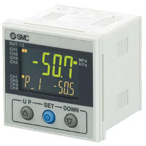 PSE200A- Multi-Channel Digital Pressure Sensor Monitor- 3 Screen 3 Color- 4 Input/5 Outputs- IP65- IO-Link - PSE200A, Multi-Channel Digital Pressure Sensor Monitor, 3 Screen 3 Color, 4 Input/5 Outputs, IP65, IO-Link
