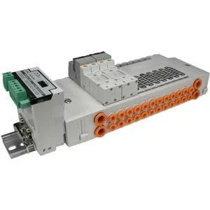 SS5Y3-45S*- 3000 Series- Stacking Manifold- DIN Rail Mount- Serial Transmission - SS5Y3-45S*, 3000 Series, Stacking Manifold, DIN Rail Mount, Serial Transmission
