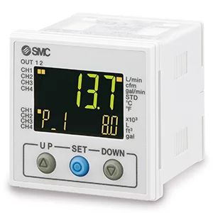 PFG200- Multi-Channel Digital Flow Sensor Monitor- 3 Screen 3 Color- 4 Inputs / 5 Outputs- IP65- IO-Link - PFG200, Multi-Channel Digital Flow Sensor Monitor, 3 Screen 3 Color, 4 Inputs / 5 Outputs, IP65, IO-Link