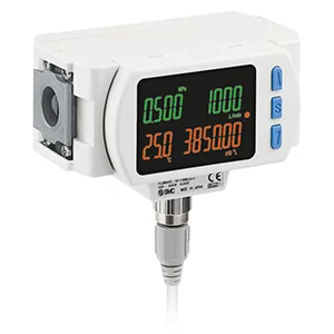 PF3A8*H- Modular Digital Flow Switch with Pressure/Temperature Sensor- IO-Link - PF3A8*H, Modular Digital Flow Switch with Pressure/Temperature Sensor, IO-Link