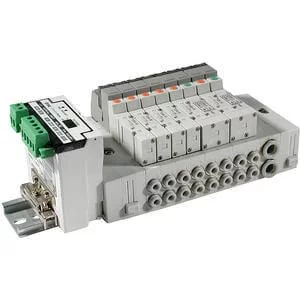 SS5Y3-45S1D- 3000 Series- Stacking Manifold- DIN Rail Mount- Sharp Serial Unit - SS5Y3-45S1D, 3000 Series, Stacking Manifold, DIN Rail Mount, Sharp Serial Unit