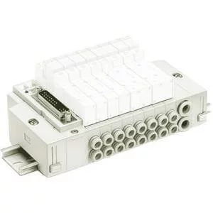 SS5Y3-45*F- 3000 Series- Stacking Manifold- DIN Rail Mount- D-sub Connector - SS5Y3-45*F, 3000 Series, Stacking Manifold, DIN Rail Mount, D-sub Connector