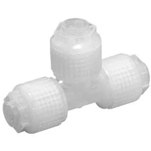 LQ1T-S- High Purity Fluoropolymer Fitting- Space Saving- Union Tee - LQ1T-S, High Purity Fluoropolymer Fitting, Space Saving, Union Tee