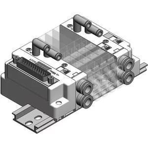 SS5J2- Manifold- D-Sub Connector Kit- Flat Ribbon Cable Kit- PC Wiring - SS5J2, Manifold, D-Sub Connector Kit, Flat Ribbon Cable Kit, PC Wiring