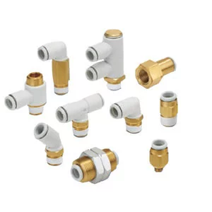 KQ2- One-touch Fitting- for Metric Size Tube- M/R/Rc Connection Thread - KQ2, One-touch Fitting, for Metric Size Tube, M/R/Rc Connection Thread