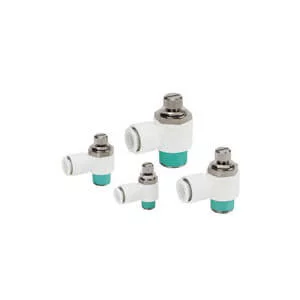 AS*2*1F-W2- Speed Controller- One-touch Fitting- Elbow Type- Flame Resistant - AS*2*1F-W2, Speed Controller, One-touch Fitting, Elbow Type, Flame Resistant