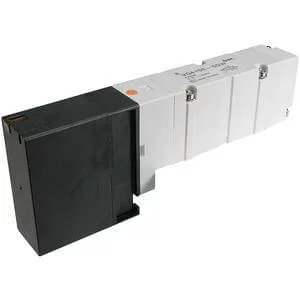 VQ4*5*- 4000 Series- 5 Port Solenoid Valve- Plug Lead- Base Mounted - VQ4*5*, 4000 Series, 5 Port Solenoid Valve, Plug Lead, Base Mounted