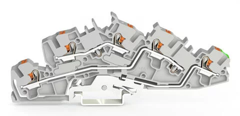 2205-7645 - Multilevel installation terminal block; with push-button; 4 mm²; L/L/PE; Push-in CAGE CLAMP®; 4,00 mm²; gray 2205-7645 - Multilevel installation terminal block; with push-button; 4 mm²; L/L/PE; Push-in CAGE CLAMP®; 4,00 mm²; gray