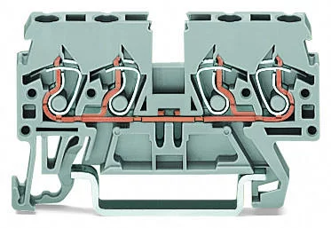 870-832 - 4-conductor through terminal block; 2.5 mm²; side and center marking; for DIN-rail 35 x 15 and 35 x 7.5; CAGE CLAMP®; 2,50 mm²; orange