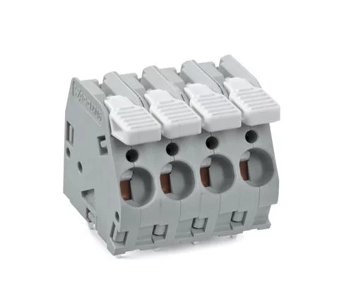 2706-107 - PCB terminal block; lever; 6 mm²; Pin spacing 7.5 mm; 7-pole; CAGE CLAMP®; 6,00 mm²; gray