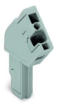769-102/022-000 - 1-conductor female connector, angled; CAGE CLAMP®; 4 mm²; Pin spacing 5 mm; 2-pole; coding finger; 4,00 mm²; gray