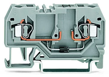 280-915/281-411 - Component terminal block; 2-conductor; with diode 1N4007; anode, right side; for DIN-rail 35 x 15 and 35 x 7.5; 2.5 mm²; CAGE CLAMP®; 2,50 mm²; gray