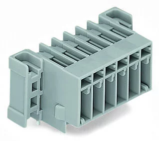 769-663/003-000 - THT male header; 1.0 x 1.0 mm solder pin; angled; clamping collar; Pin spacing 5 mm; 3-pole; gray 769-663/003-000 - THT male header; 1.0 x 1.0 mm solder pin; angled; clamping collar; Pin spacing 5 mm; 3-pole; gray