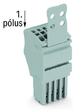 2020-110/135-000 - 1-conductor female connector; Push-in CAGE CLAMP®; 1.5 mm²; Pin spacing 3.5 mm; 10-pole; Strain relief plate; 1,50 mm²; gray