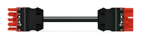 771-9375/067-101 - pre-assembled interconnecting cable; Cca; Socket/plug; 5-pole; Cod. P; H05Z1Z1-F 5G 2.5 mm²; 1 m; 2,50 mm²