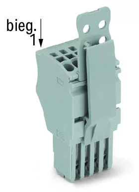 2020-108/144-000 - 1-conductor female connector; Push-in CAGE CLAMP®; 1.5 mm²; Pin spacing 3.5 mm; 8-pole; Centered locking levers; Strain relief plate; 1,50 mm²; gray