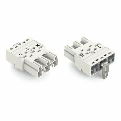 770-233/002-000 - Plug; with direct ground contact; 3-pole; 4,00 mm²; white