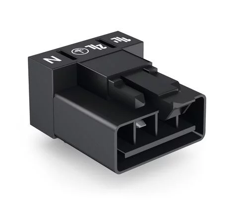 890-814/011-000 - Plug for PCBs; angled; 4-pole; Cod. A; black 890-814/011-000 - Plug for PCBs; angled; 4-pole; Cod. A; black