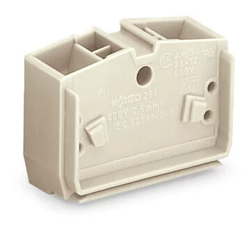 264-231 - 4-conductor center terminal block; without push-buttons; suitable for Ex e II applications; 1-pole; 2.5 mm²; CAGE CLAMP®; 2,50 mm²; light gray