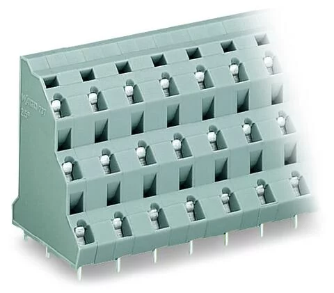737-703 - Triple-deck PCB terminal block; 2.5 mm²; Pin spacing 10 mm; 9-pole; CAGE CLAMP®; 2,50 mm²; gray