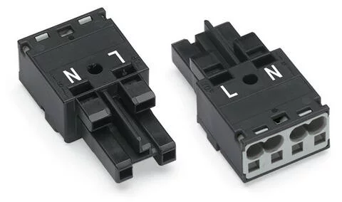 770-202 - Socket; 2-pole; Cod. A; 4,00 mm²; black