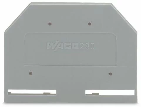 280-301 - End and intermediate plate; 2.5 mm thick; gray