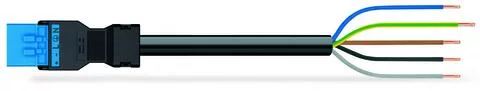 891-8985/206-101 - pre-assembled connecting cable; Eca; Plug/open-ended; 5-pole; Cod. I; H05VV-F 5G 1.5 mm²; 1 m; 1,50 mm²; blue