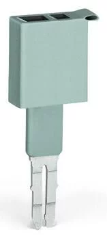 281-407 - Test plug; 6 mm wide; Nominal current 24 A; for 0.08 mm² - 2.5 mm²; 2,50 mm²; gray