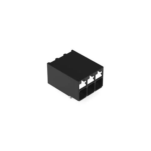 2086-1223/300-000 - THR PCB terminal block; push-button; 1.5 mm²; Pin spacing 3.5 mm; 3-pole; Push-in CAGE CLAMP®; Solder pin length 1.5 mm; 1,50 mm²; black