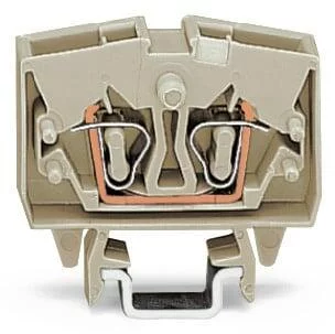 264-120 - 2-conductor miniature through terminal block; 2.5 mm²; with test option; suitable for Ex e II applications; center marking; for DIN-15 rail; CAGE CLAMP®; 2,50 mm²; light gray