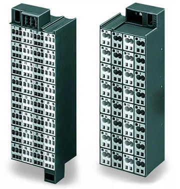 726-222 - Matrix patchboard; 32-pole; Marking 33-64; Colors of modules: gray/white; Module marking, side 1 and 2 vertical; 1,50 mm²; dark gray