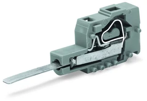 231-126 - Testing plug module with contact stud; for 280, 736, 737, 738, 780 Series; Pin spacing 5 mm / 0.197 in; 2,50 mm²; gray 231-126 - Testing plug module with contact stud; for 280, 736, 737, 738, 780 Series; Pin spacing 5 mm / 0.197 in; 2,50 mm²; gray