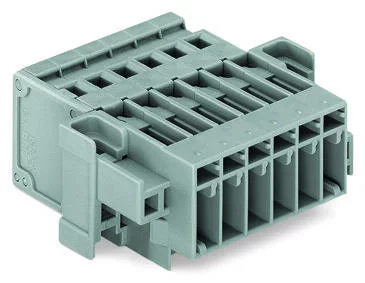 769-609/004-000 - X-COM® through-panel connector (male); CAGE CLAMP® connection; 9-pole; pole spacing 5 mm / 0.197 in; with fixing flanges for parallel or perpendicular mounting