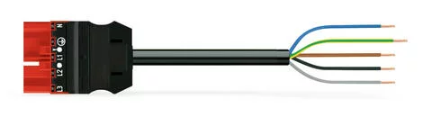 771-9975/216-801 - pre-assembled connecting cable; Eca; Plug/open-ended; 5-pole; Cod. P; H05Z1Z1-F 5G 1.5 mm²; 8 m; 1,50 mm²; red 771-9975/216-801 - pre-assembled connecting cable; Eca; Plug/open-ended; 5-pole; Cod. P; H05Z1Z1-F 5G 1.5 mm²; 8 m; 1,50 mm²; red