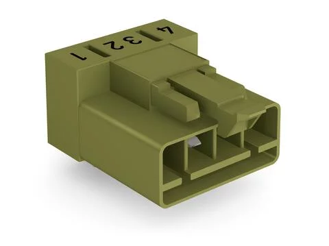 890-874/011-000 - Plug for PCBs; angled; 4-pole; Cod. B; light green 890-874/011-000 - Plug for PCBs; angled; 4-pole; Cod. B; light green
