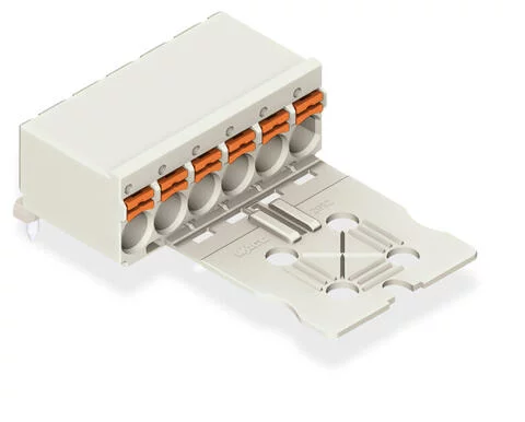 2092-1360 - 1-conductor THT female connector angled; push-button; Push-in CAGE CLAMP®; 2.5 mm²; Pin spacing 5 mm; 10-pole; 1.4 mm Ø solder pin; Gripping plate; 2,50 mm²; light gray 2092-1360 - 1-conductor THT female connector angled; push-button; Push-in CAGE CLAMP®; 2.5 mm²; Pin spacing 5 mm; 10-pole; 1.4 mm Ø solder pin; Gripping plate; 2,50 mm²; light gray