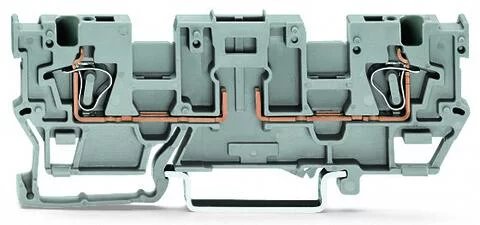 769-191 - 2-conductor carrier terminal block; with 2 jumper positions; for DIN-rail 35 x 15 and 35 x 7.5; 4 mm²; CAGE CLAMP®; 4,00 mm²; gray