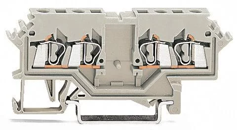 280-989 - Double potential terminal block; 2.5 mm²; suitable for Ex e II applications; lateral marker slots; for DIN-rail 35 x 15 and 35 x 7.5; CAGE CLAMP®; 2,50 mm²; light gray