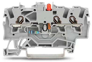 2001-1321/1000-413 - LED terminal block; red LED (NP); 24 VDC; rail mount; 3-conductor; 4.2 mm wide; gray 2001-1321/1000-413 - LED terminal block; red LED (NP); 24 VDC; rail mount; 3-conductor; 4.2 mm wide; gray