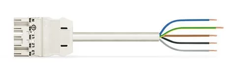 771-9395/267-502 - pre-assembled connecting cable; Cca; Plug/open-ended; 5-pole; Cod. A; H05Z1Z1-F 5G 2.5 mm²; 5 m; 2,50 mm²