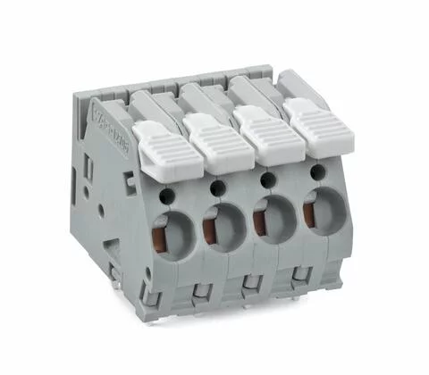 2706-159 - PCB terminal block; lever; 6 mm²; Pin spacing 7.5 mm; 9-pole; CAGE CLAMP®; commoning option; 6,00 mm²; gray