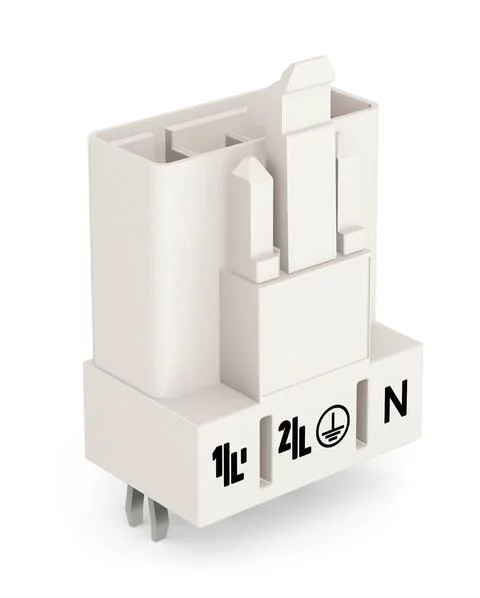 890-834 - Plug for PCBs; straight; 4-pole; Cod. A; white