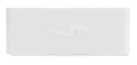 883-1288 - Protective warning marker; with high-voltage symbol; white