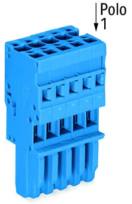769-111/000-006 - 1-conductor female connector; CAGE CLAMP®; 4 mm²; Pin spacing 5 mm; 11-pole; coding finger; 4,00 mm²; blue