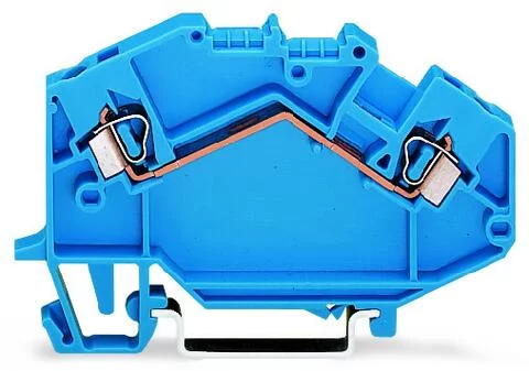 780-604 - Feedthrough terminal block; angled; rail mount; 2-conductor; 5 mm wide; blue 780-604 - Feedthrough terminal block; angled; rail mount; 2-conductor; 5 mm wide; blue