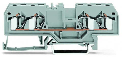 281-663 - 4-conductor through terminal block; 4 mm²; center marking; for DIN-rail 35 x 15 and 35 x 7.5; CAGE CLAMP®; 4,00 mm²; red